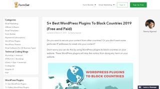 
                            4. 5+ Best WordPress Plugins To Block Countries 2019 | FormGet