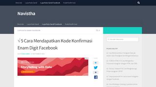 
                            2. √ 5 Cara Mendapatkan Kode Konfirmasi Enam Digit Facebook