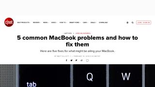 
                            1. 5 common MacBook problems and how to fix them - CNET