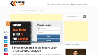 
                            7. 5 Easy Steps to Create Simple & Secure PHP Login Script - Free