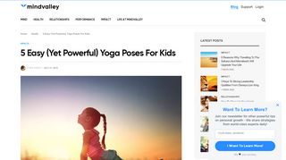 
                            8. 5 Easy (Yet Powerful) Yoga Poses For Kids - Mindvalley Blog