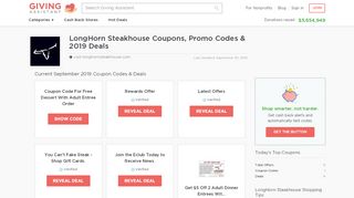 
                            4. 5 LongHorn Steakhouse Coupons & Promo Codes Aug. 2019