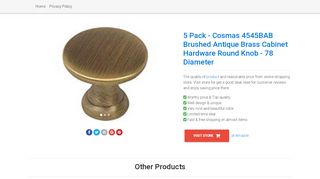 
                            9. 5 Pack - Cosmas 4545BAB Brushed Antique Brass Cabinet ...