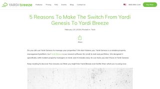 
                            9. 5 Reasons To Make The Switch From Yardi Genesis To Yardi ...