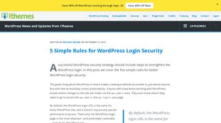 
                            9. 5 Simple Rules for WordPress Login Security - ithemes.com