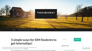 
                            3. 5 simple ways for SIM Students to get Internships! | thezubiaway