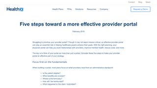 
                            1. 5 Steps Toward a More Effective Health Plan Provider Portal - Healthx