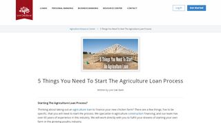 
                            4. ​5 Things You Need To Start The Agriculture Loan Process