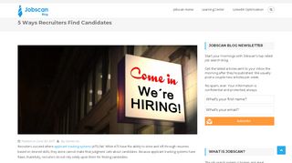 
                            5. 5 Ways Recruiters Find Candidates - Jobscan Blog