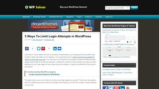 
                            9. 5 Ways To Limit Login Attempts in WordPress - WP Solver