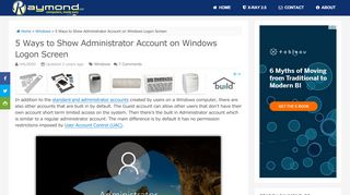 
                            7. 5 Ways to Show Administrator Account on Windows Logon ...