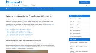 
                            4. 5 Ways to Unlock Acer Laptop Forgot Login Password ...