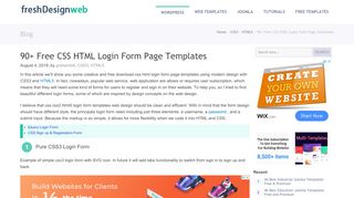 
                            5. 50+ Beautiful CSS HTML5 Login Form Templates - freshDesignweb