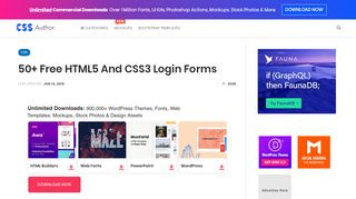 
                            4. 50+ Free HTML5 And CSS3 Login Forms » CSS Author