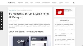 
                            8. 50 Modern Sign-Up & Login Form UI Designs – Bashooka