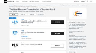 
                            9. 50% OFF Newegg Promo Codes in August 2019 | CNN Coupons