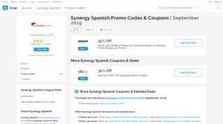 
                            9. 50% Off Synergy Spanish Promo Code (+2 Top Offers) Aug 19