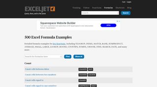 
                            1. 500 Excel Formula Examples | Exceljet