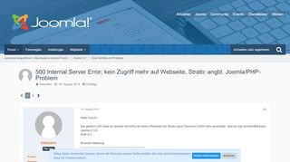 
                            7. 500 Internal Server Error; kein Zugriff ... - forum.joomla.de