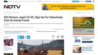 
                            5. 500 Women, Aged 10 50, Sign Up For Sabarimala …