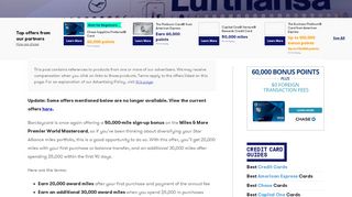 
                            7. 50,000 Miles Sign-Up Bonus for Lufthansa Miles & …