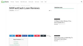 
                            7. 500FastCash Loan Reviews - GoLoans