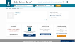 
                            7. 5050 Pay | Better Business Bureau® Profile