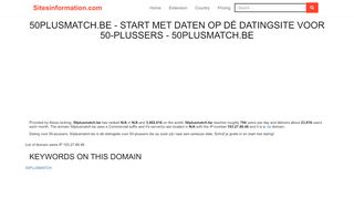 
                            8. 50plusmatch.be - Start met daten op dé datingsite voor 50 ...