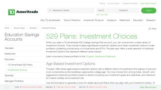 
                            8. 529 Investment Plan Options | TD Ameritrade