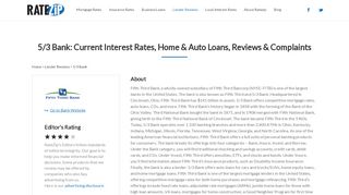
                            5. 5/3 Bank: Current Interest Rates, Home & Auto Loans ...
