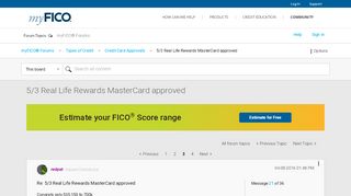 
                            8. 5/3 Real Life Rewards MasterCard approved - …