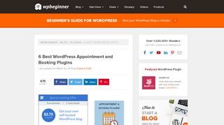 
                            7. 6 Best WordPress Appointment and Booking Plugins (2019)