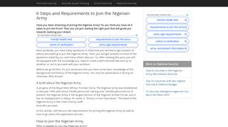 
                            7. 6 Steps and Requirements to Join the Nigerian Army ...