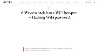 
                            5. 6 Ways to Hack Public Wifi Hotspot - Cracking wifi Password