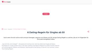 
                            4. 6 wichtige Dating-Regeln für Singles ab 50 | Zweisam