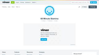 
                            5. 60 Minute Stamina on Vimeo