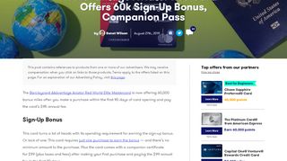 
                            10. 60,000-Mile Sign-Up Bonus on the AAdvantage …