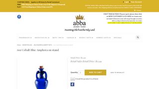 
                            6. 6.1 oz Purple Amphora on stand - Abba Oil