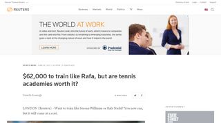
                            7. $62,000 to train like Rafa, but are tennis academies worth it ...
