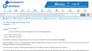 
                            7. 6.4: Arc Length and Surface Area - Mathematics LibreTexts