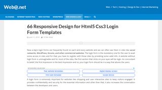 
                            10. 66 Responsive Design for Html5 Css3 Login Form Templates - Web ...