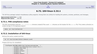 
                            5. 6.72. Util-linux-2.32.1 - Linux From Scratch!