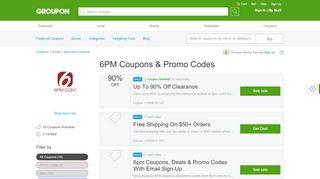 
                            9. 6pm Coupons, Promo Codes & Deals 2019 - Groupon