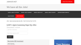 
                            7. 7+ Apex Learning Sign Up Jobs | JobHack.net