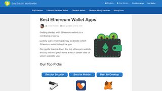 
                            3. 7 Best Ethereum Wallet Apps: iOS, Android & Desktop (2019)