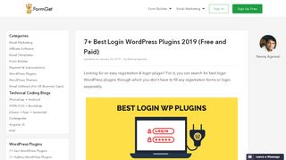 
                            9. 7+ Best Login WordPress Plugins (Free and Paid) | FormGet