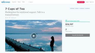 
                            3. 7 Cups of Tea: Marketplace for emotional support. Talk to ...