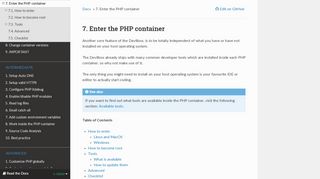 
                            4. 7. Enter the PHP container — Devilbox 1.0 documentation