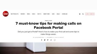 
                            2. 7 must-know tips for making calls on Facebook Portal - CNET