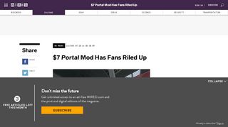 
                            8. $7 Portal Mod Has Fans Riled Up | WIRED